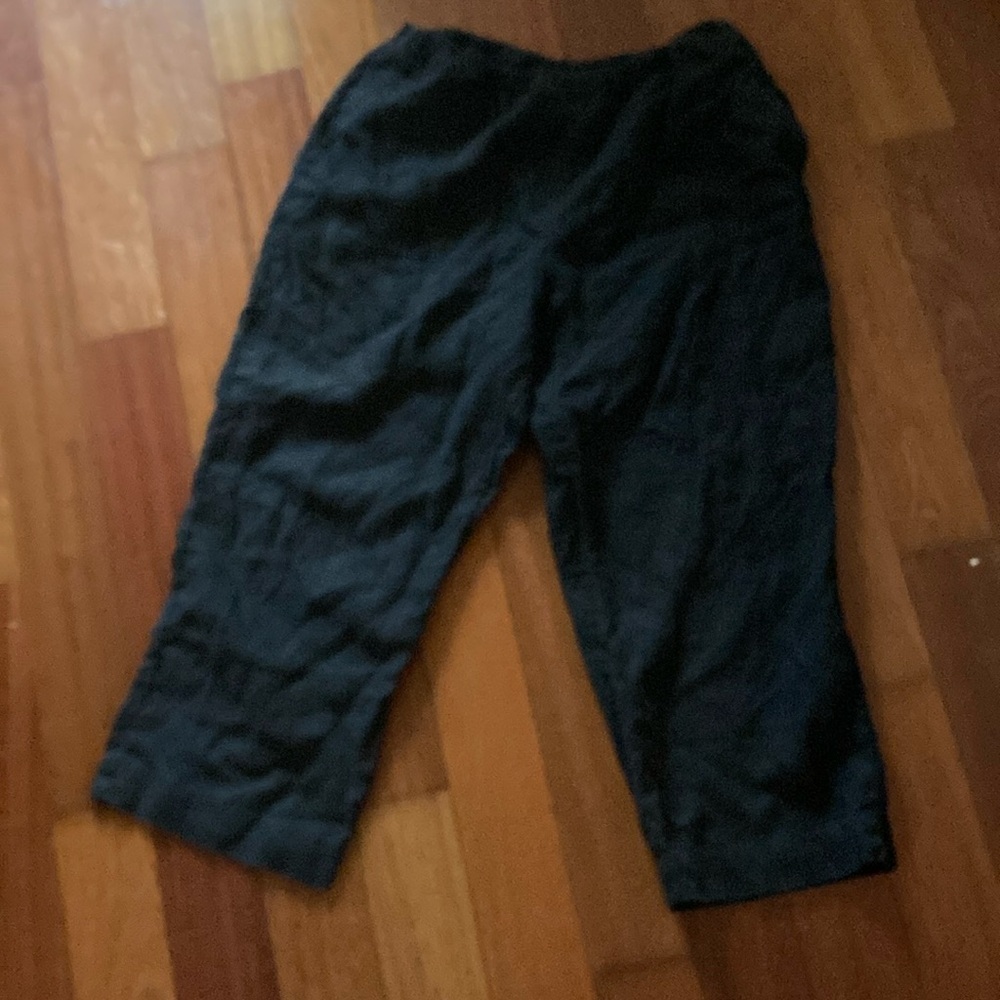 J. Jill 100% linen pants with pockets - black - size S